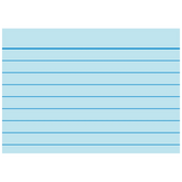 Karteikarten | A8, liniert, blau, 100 Stück